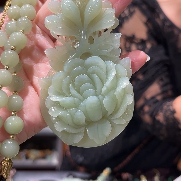 未镶嵌岫玉毛衣链