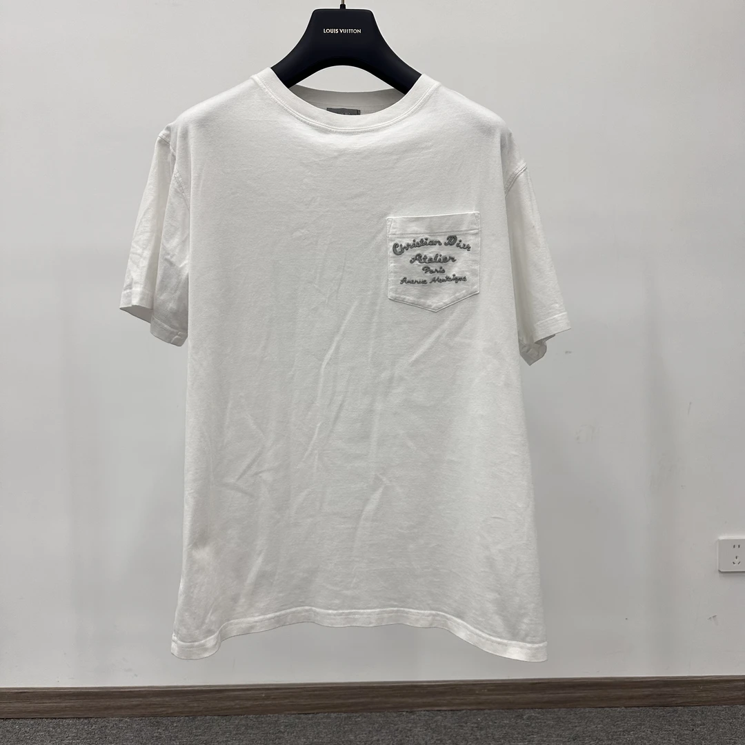 95新 DIOR/迪奥 M码 迪奥标语刺绣短袖