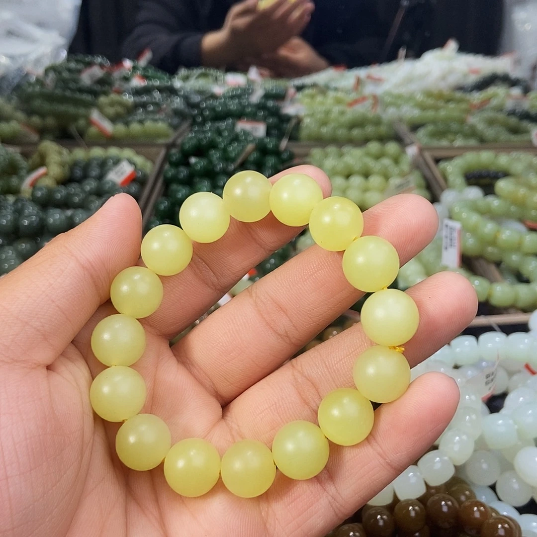 和田玉未镶嵌手串天然卡13若羌黄口多样性拍一发一