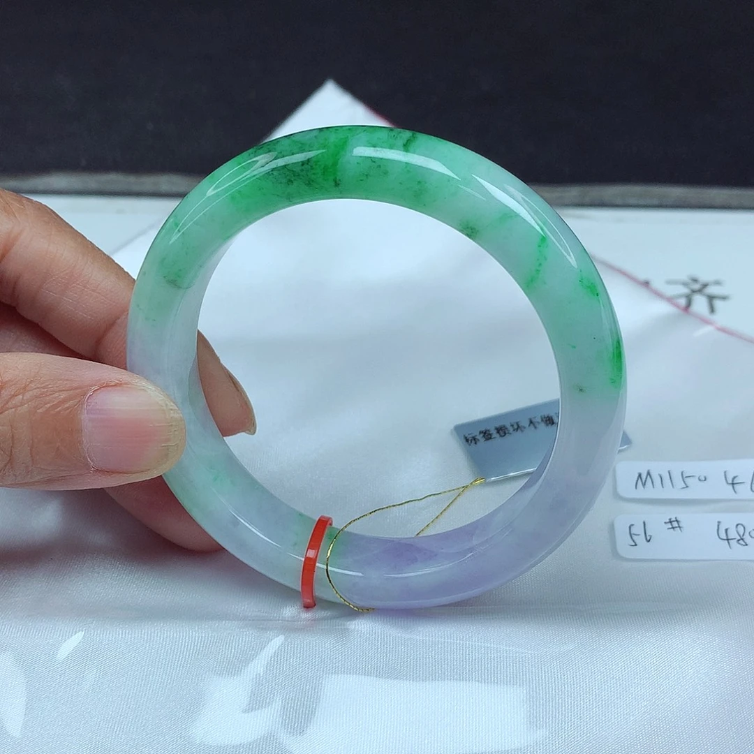 翡翠未镶嵌手镯56圈5046