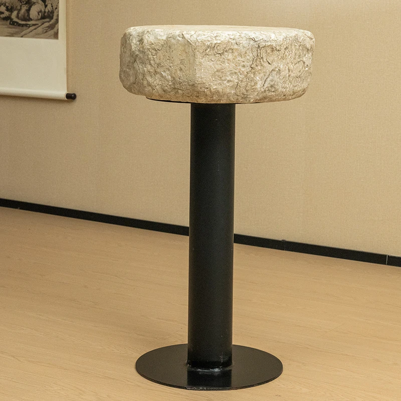 明代 线刻佛像八角石座 古董艺术品