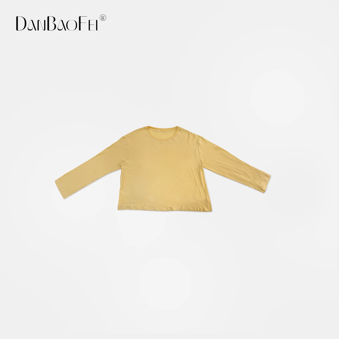 【雅雅】破糟糟纯色基础款棉质长袖T恤 YLM00803