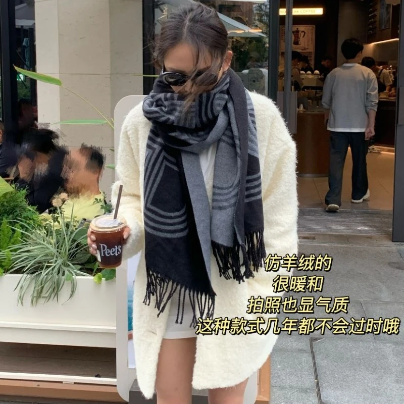 北欧风简约现代大气时尚围巾围脖四色保暖围脖