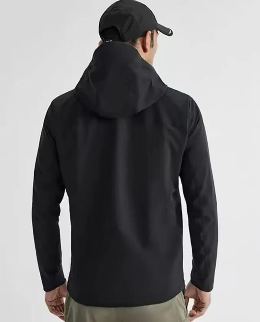 长袖收口袖常规款商务休闲连帽男士轻盈弹力夹克