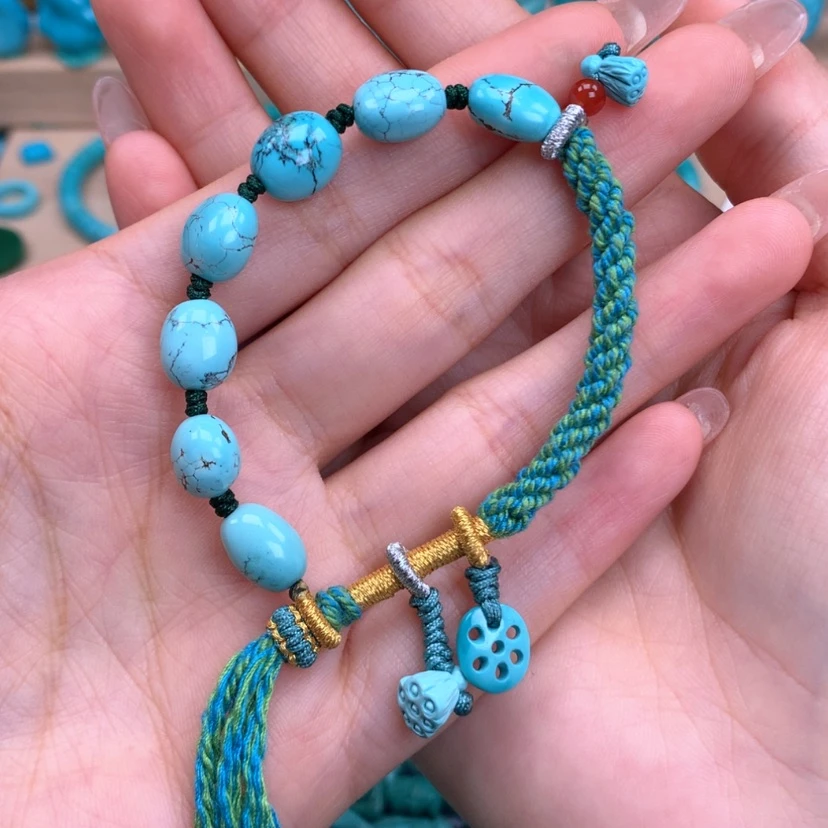 【闪购商品】绿松石随行手串未镶嵌雪***?