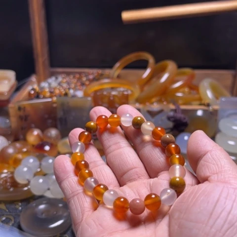 玛瑙/玉髓颈饰合金艳*005