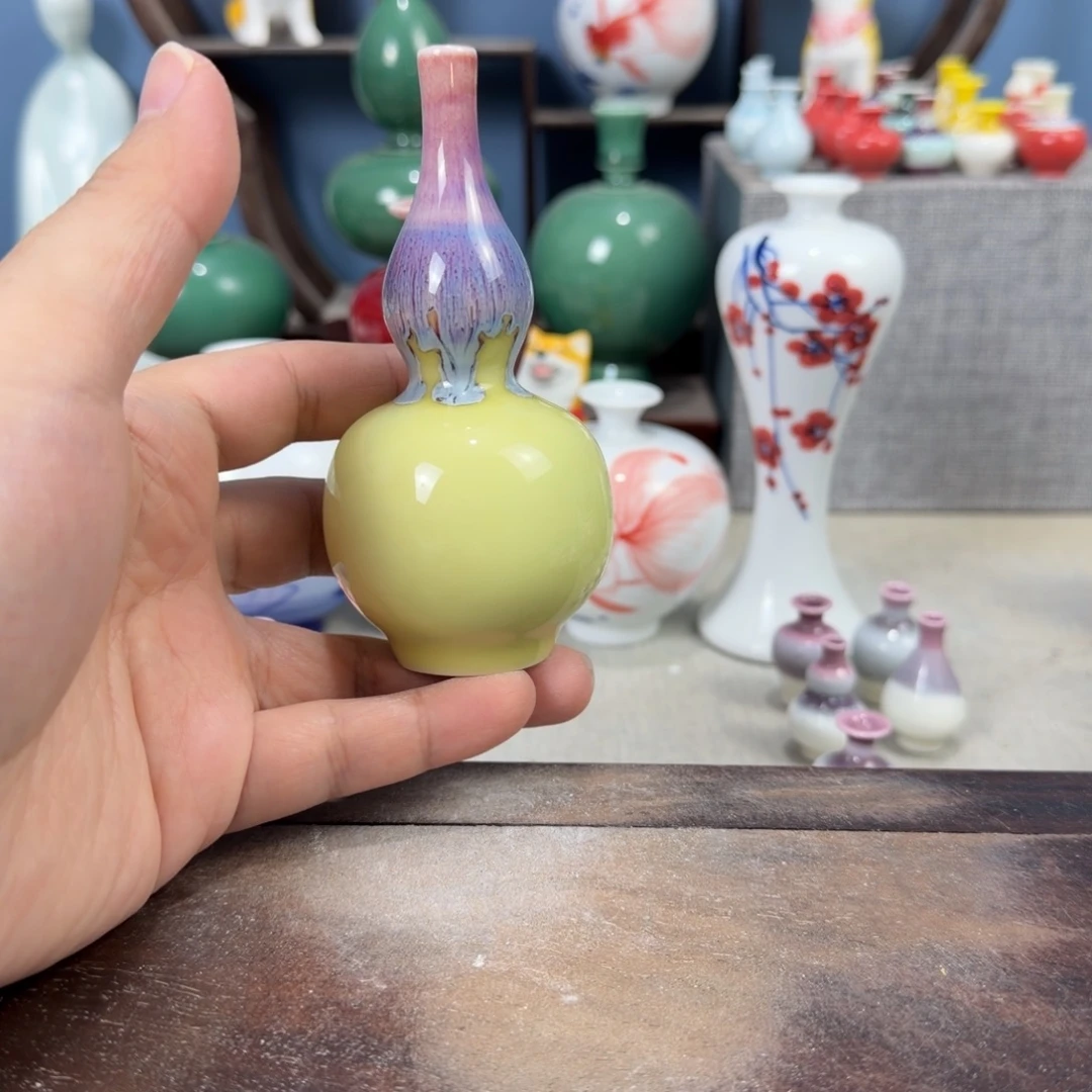 陶瓷手工小花器摆件