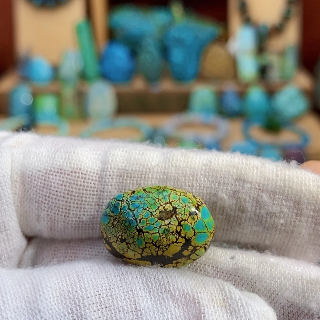 定制绿松石三彩糖豆