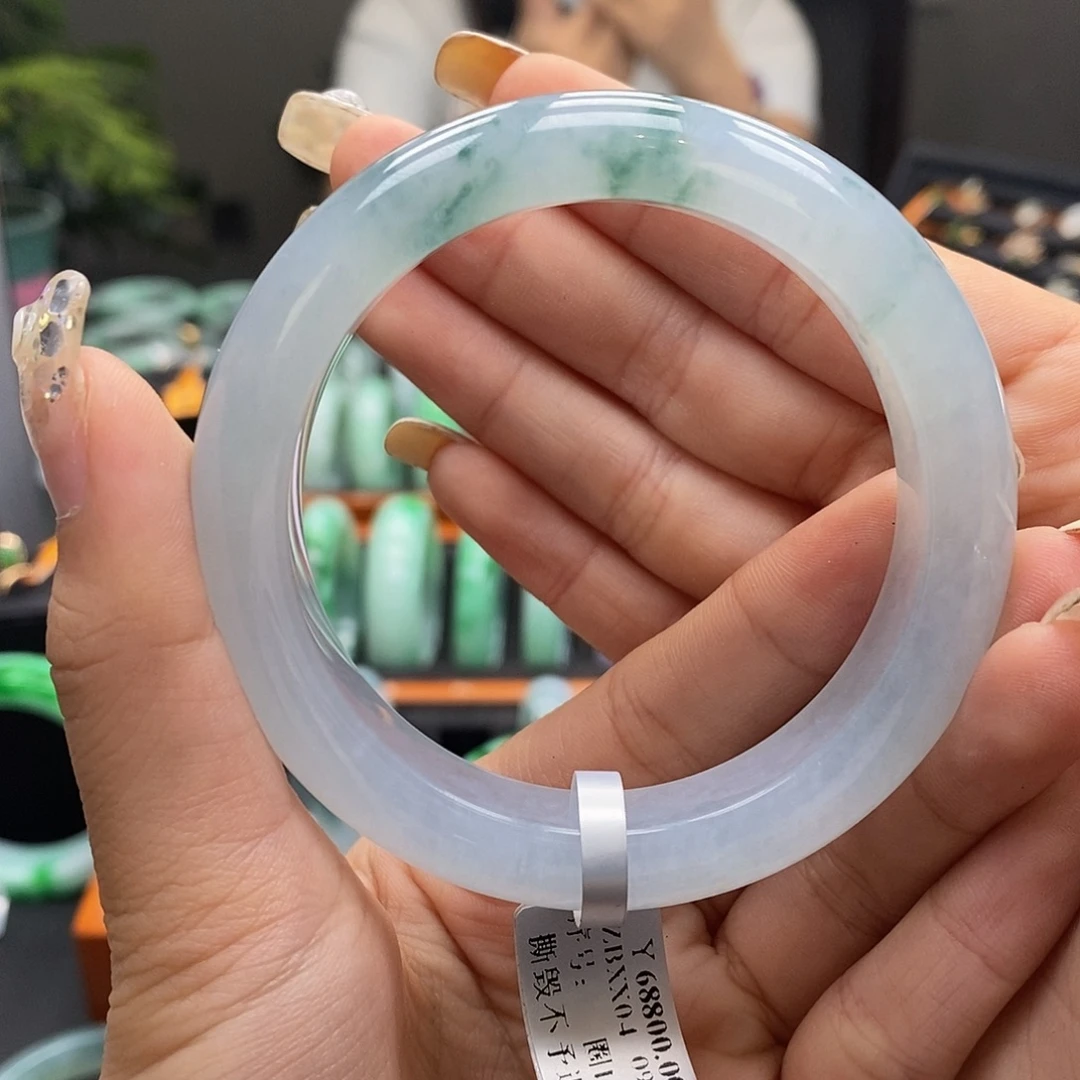 翡翠未镶嵌手镯缅甸翡翠54.2