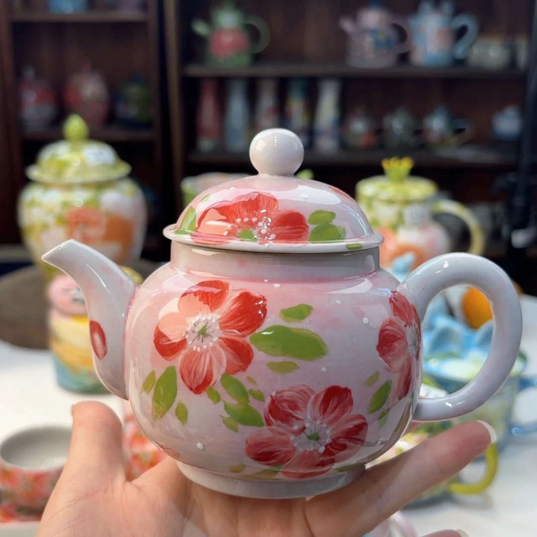 景德镇手绘高温釉下彩陶瓷茶具