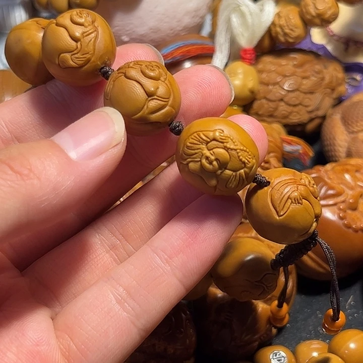 橄榄核手串/手链浮雕弥勒