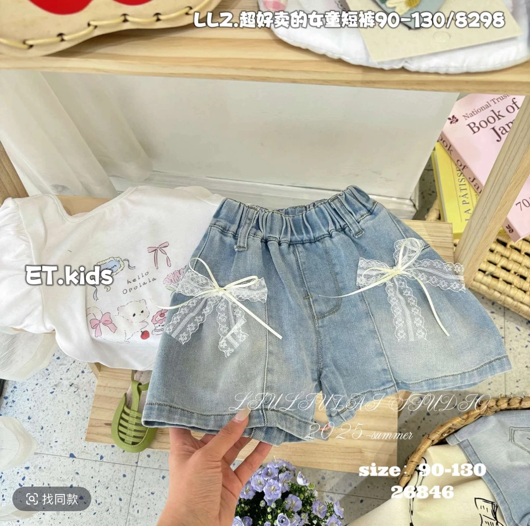 女童牛仔短裤百搭夏装ol2025新款洋气儿童夏季薄款裤子中小童热裤