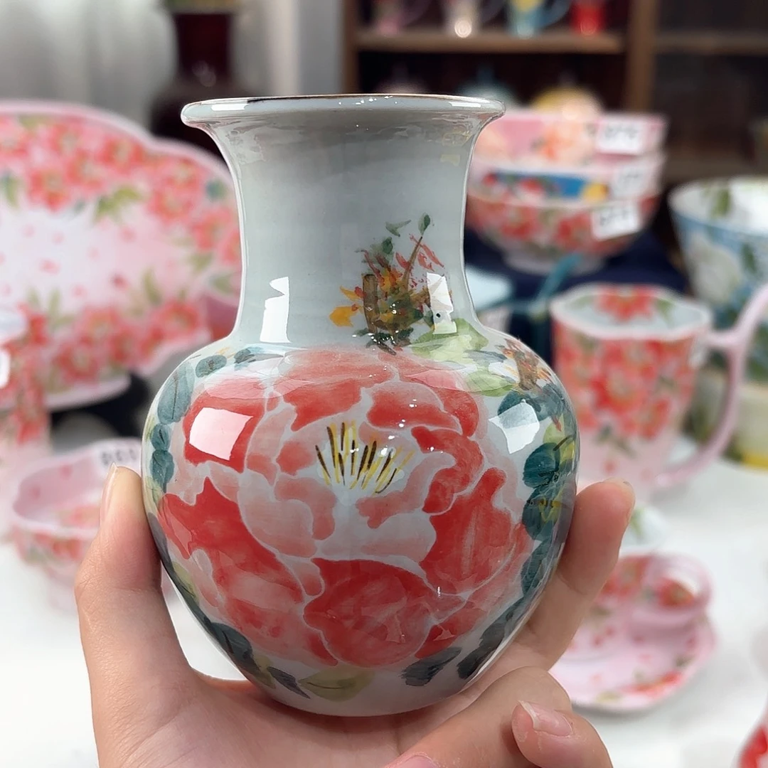 景德镇手绘高温釉下彩陶瓷茶具