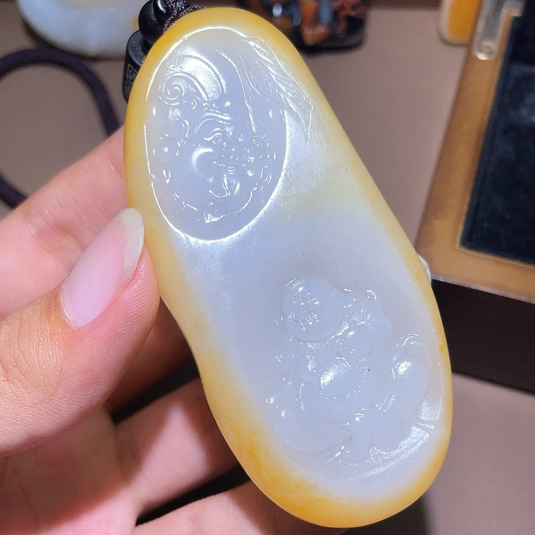 和田玉未镶嵌挂件Y