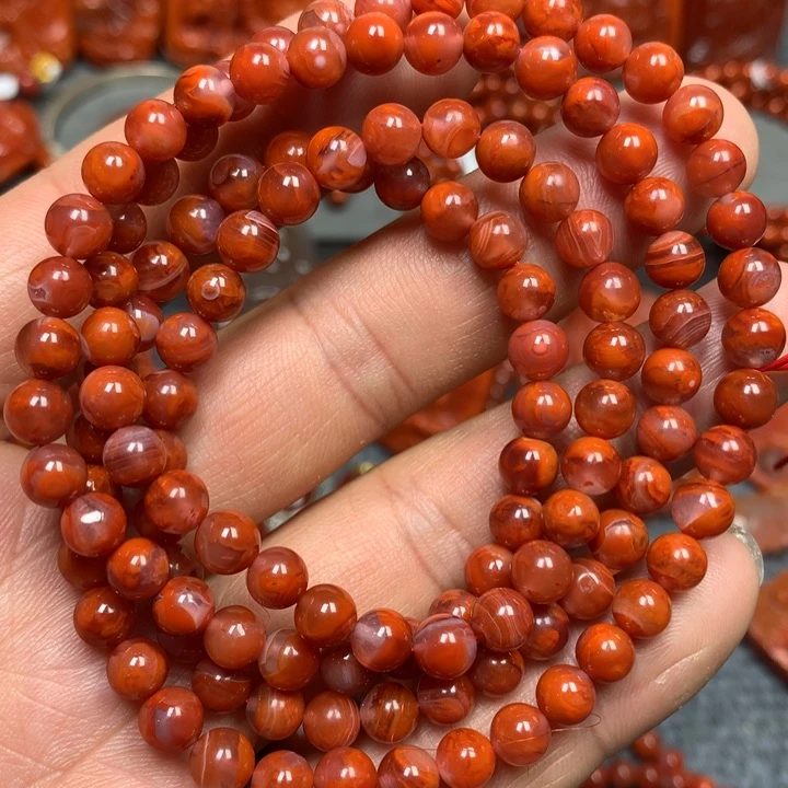 南红玛瑙手串未镶嵌6mm
