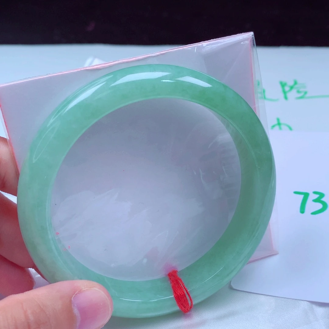 未镶嵌手镯翡翠缅甸天然A货翡翠手镯63.8