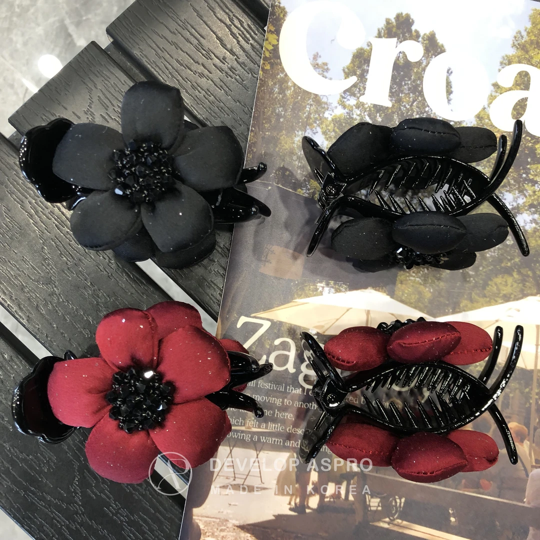 【现货】韩国新款发夹正品爆款减龄洋气花朵丸子夹C3-6-XP106