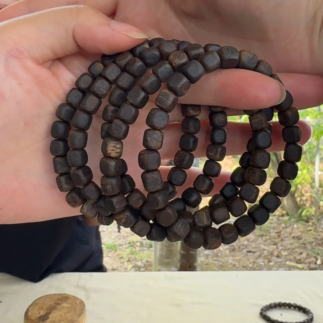 手串沉香绿奇楠沉香沉水单圈约0.7-7多样性发一条