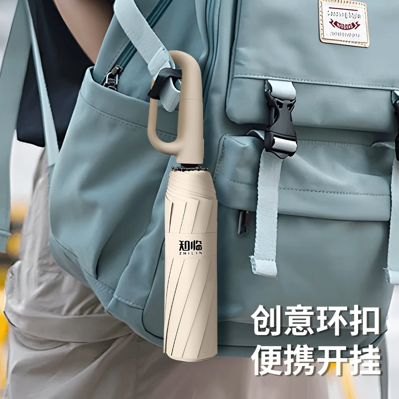 知临环扣雨伞新品升级全自动加大便携抗风反向女晴雨两用双人防晒