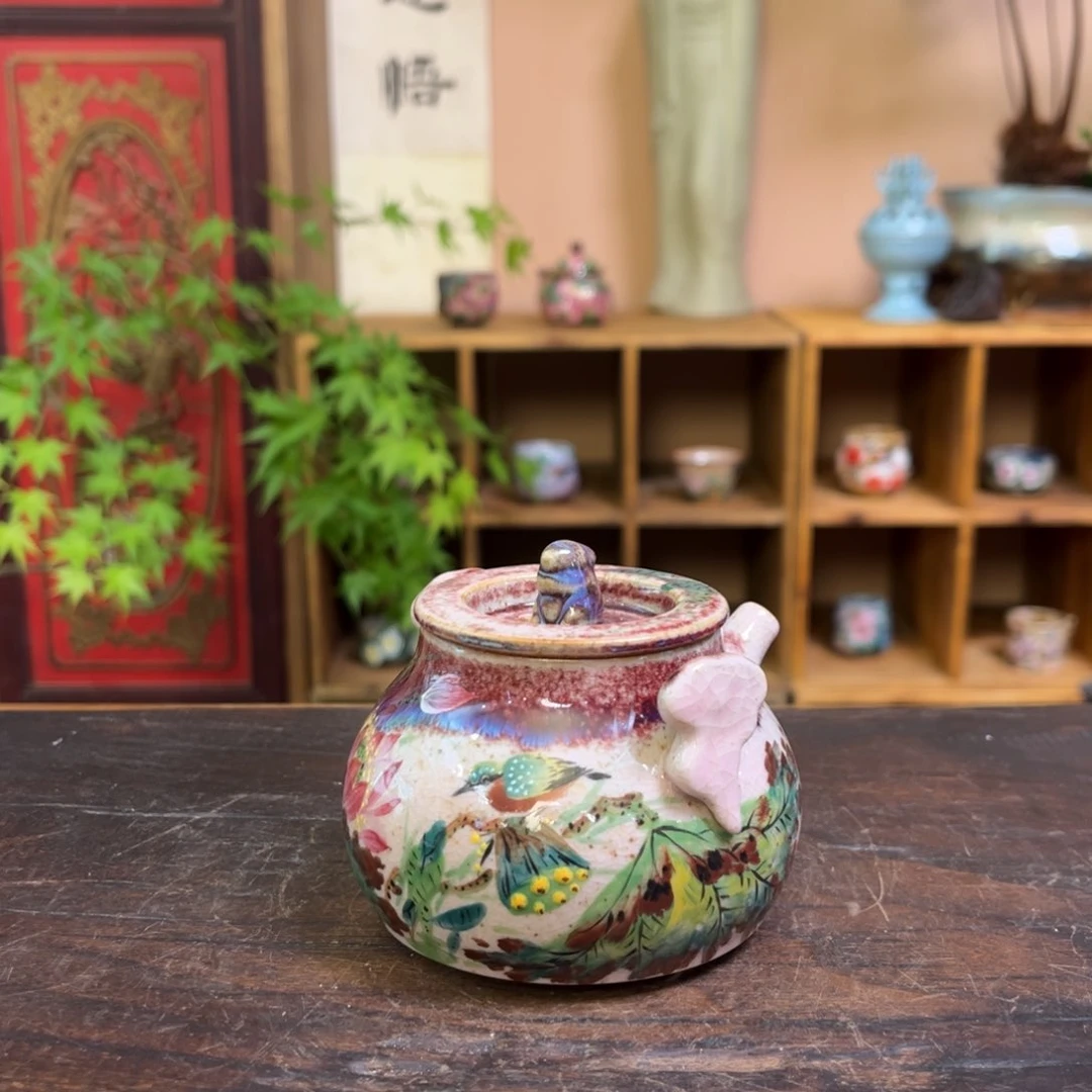 杯柴烧手工手绘陶瓷