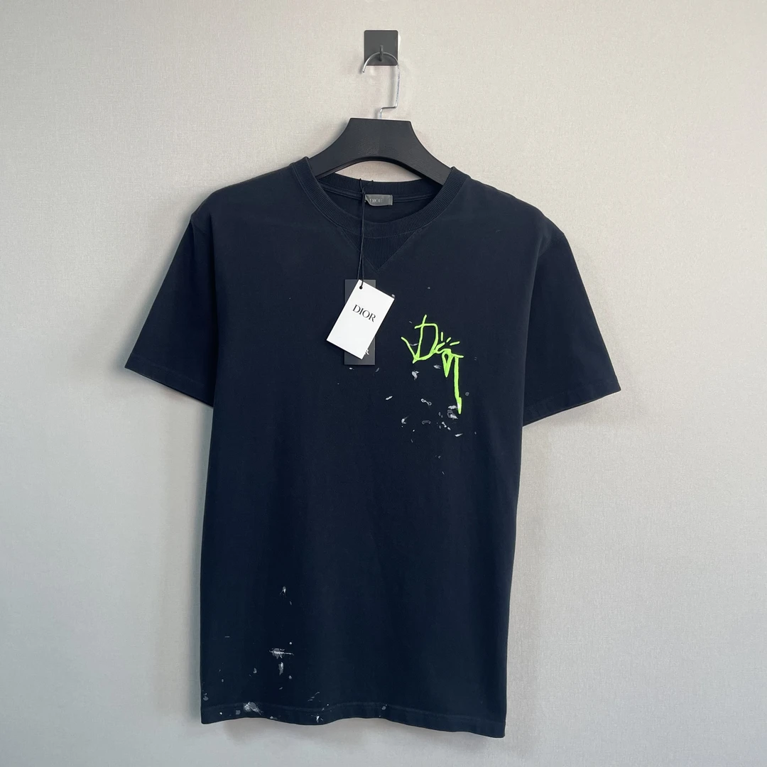 未使用 DIOR/迪奥 travis scott联名泼墨短袖/S码/带吊/价7100