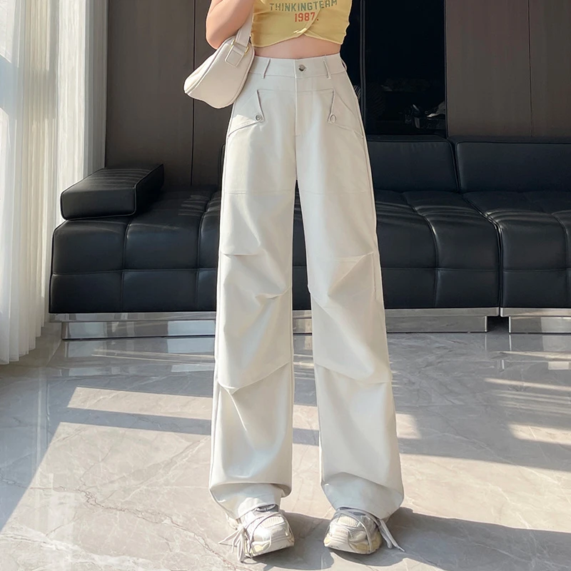 MTZC工装裤女夏季薄2025新款宽松阔腿小个子户外登山冲锋运动裤