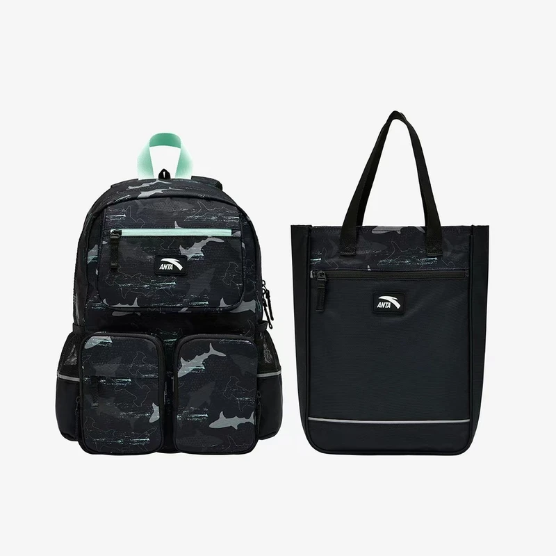 安踏儿童书包男大童生活系列双肩背包+附袋-392528159