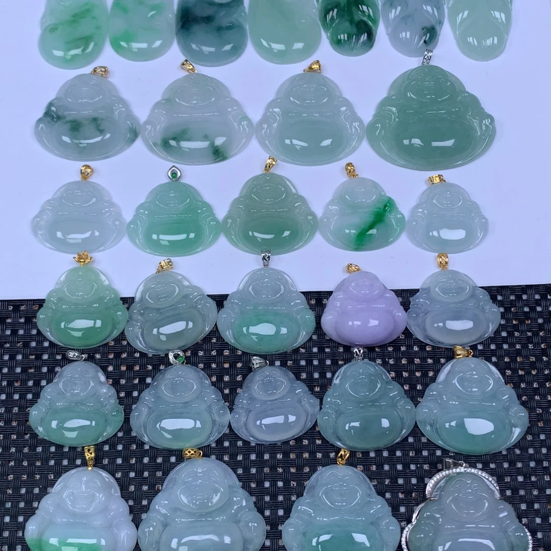 翡翠未镶嵌颈饰天然