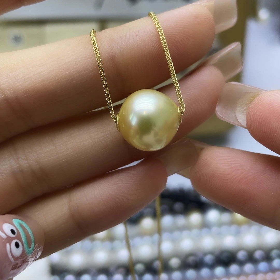 海水珍珠银S925镶嵌颈饰