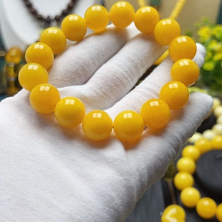 琥珀未镶嵌颈饰手串