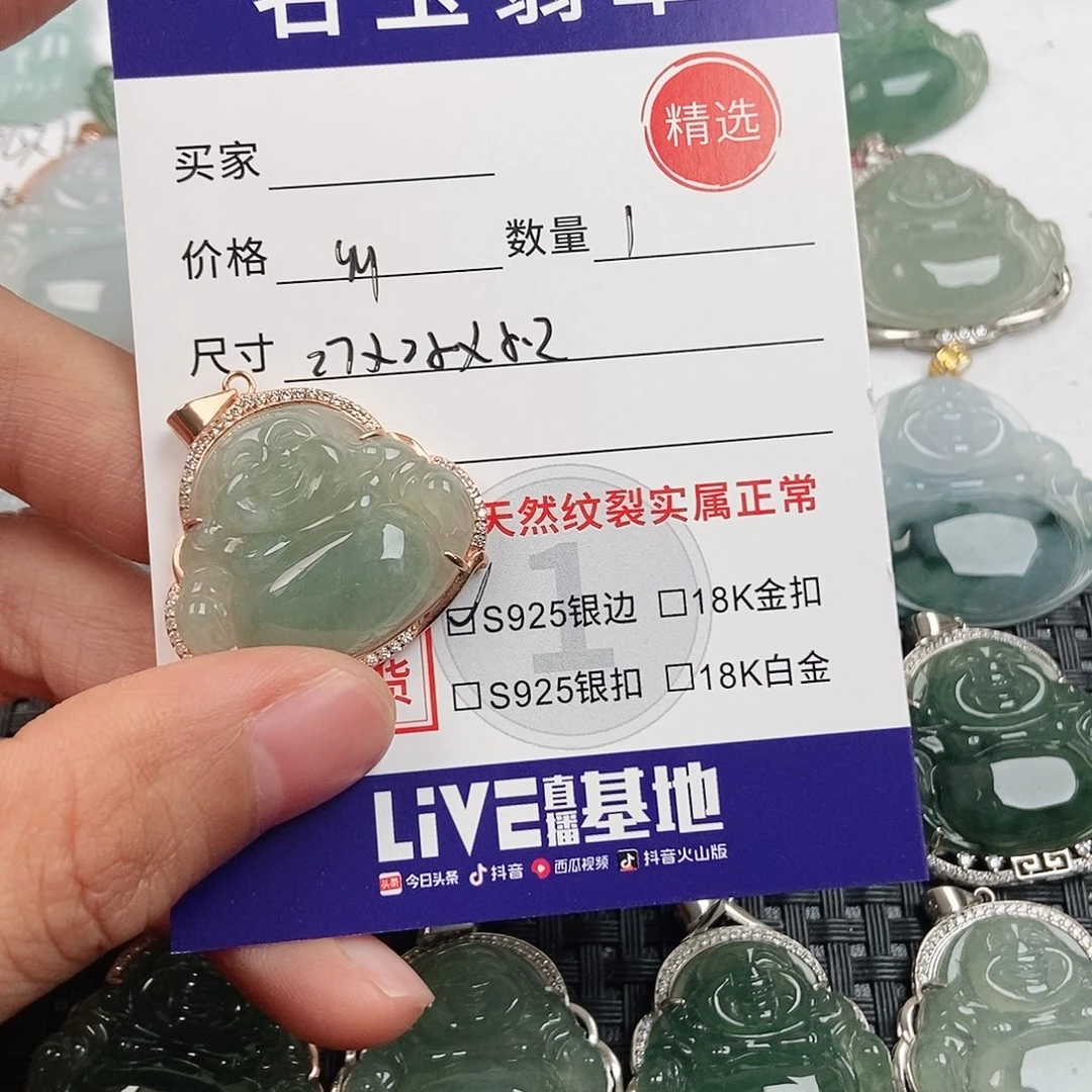 翡翠银S925镶嵌颈饰