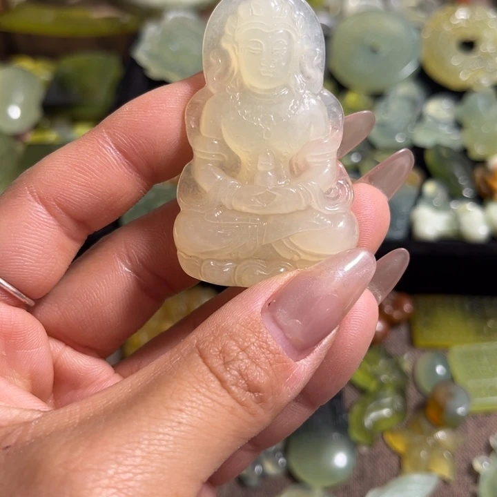 蛇纹石玉合金颈饰