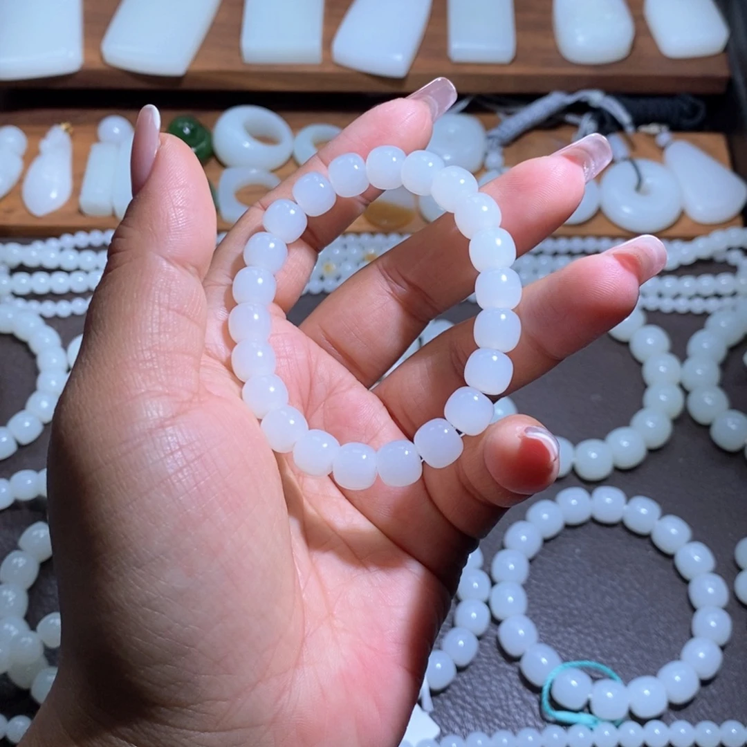 未镶嵌手链和田玉人***3