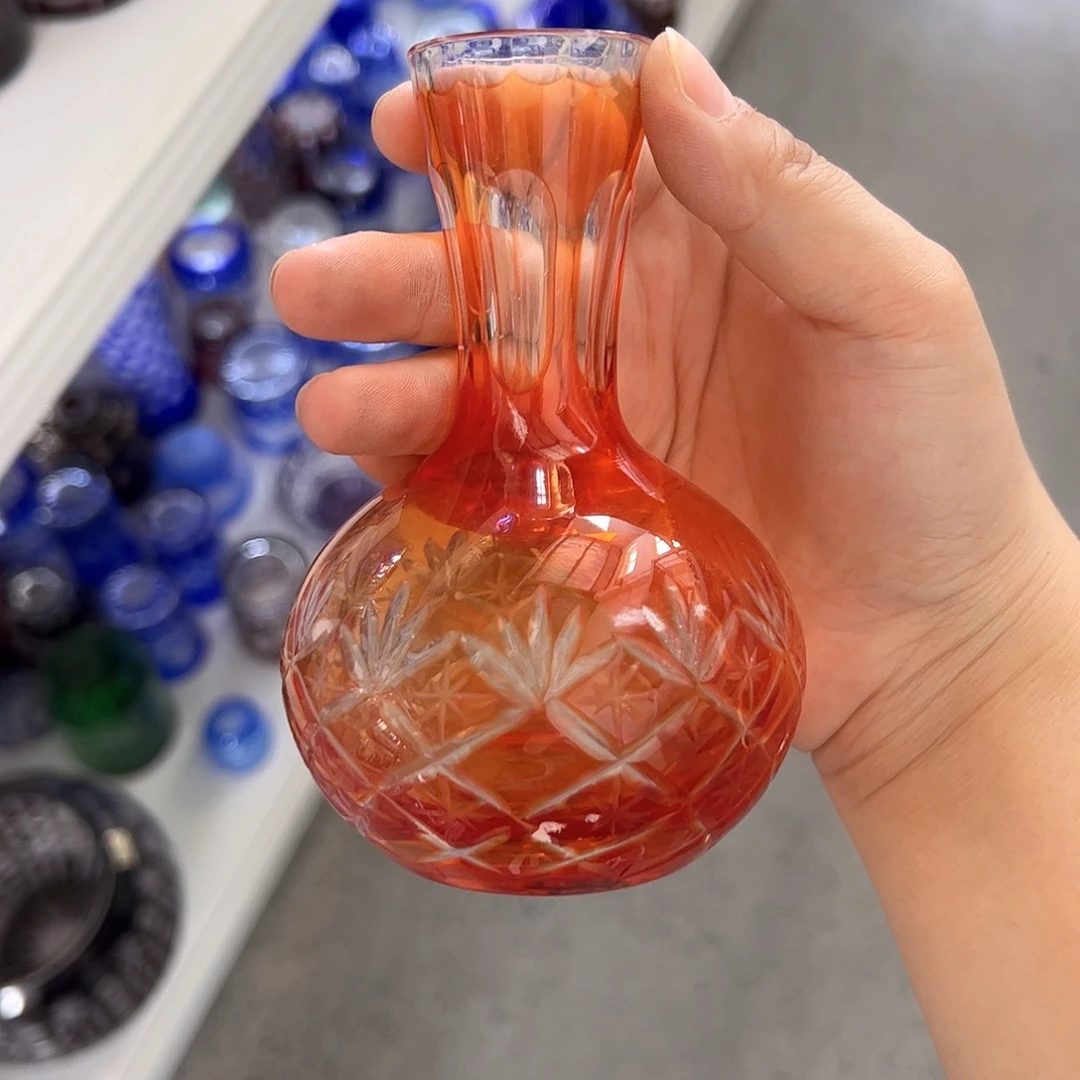 水晶玻璃高脚款微瑕一个