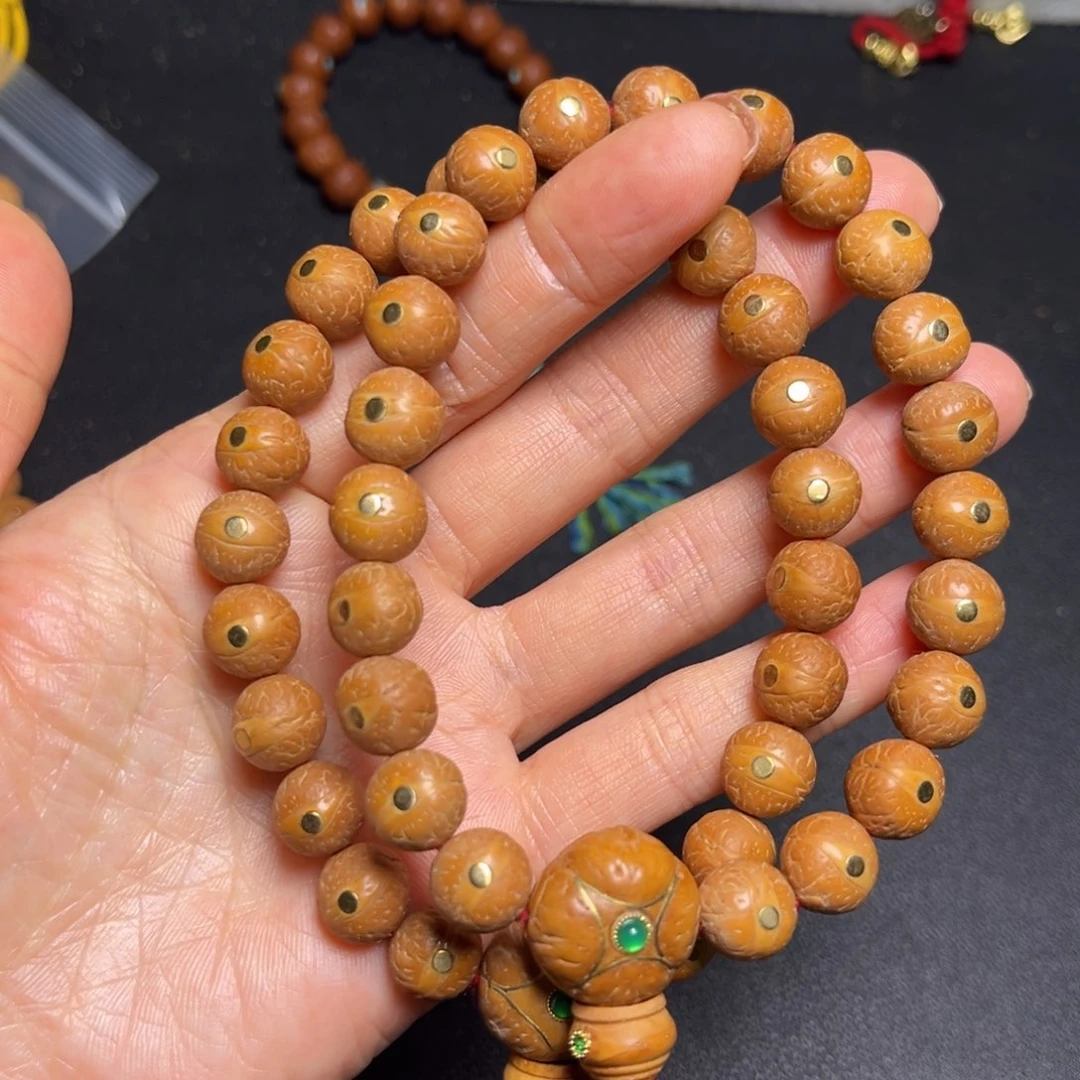 凤眼菩提吊坠10.5mm精品铜钉手串