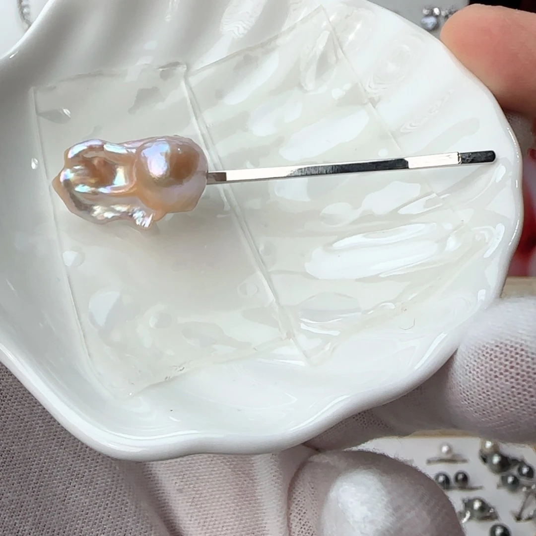 淡水珍珠发饰未镶嵌