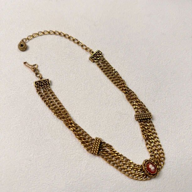 铜合金项链 【六六中古】孤品复古项链te5761链长39