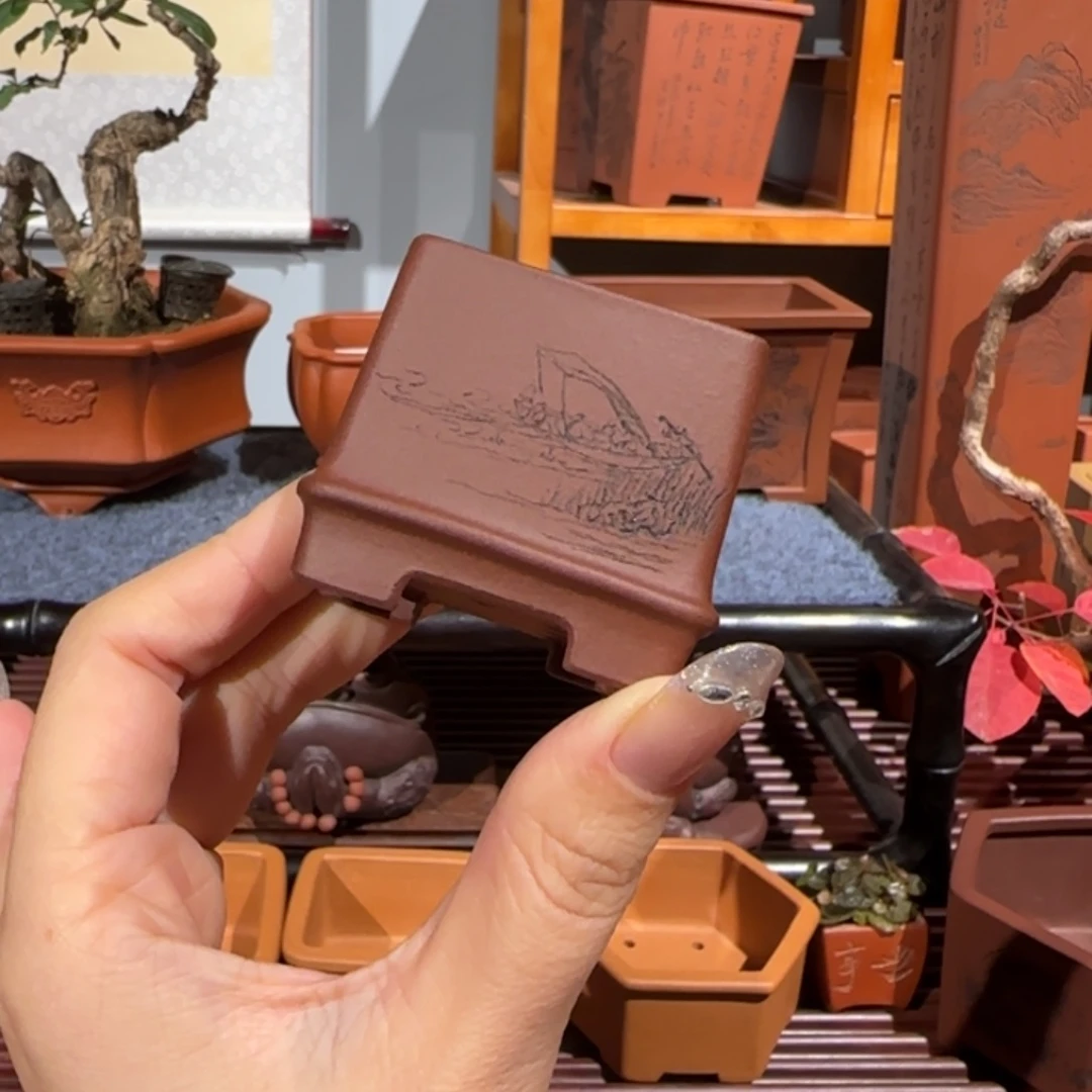 花盆紫砂口径约3.5深度3.5