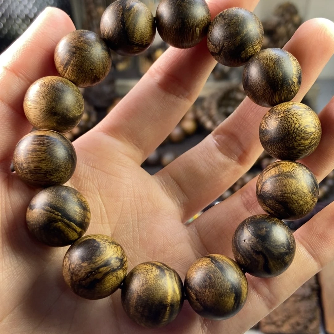 沉香手串?****皮越南芽庄白瘤疤虎斑