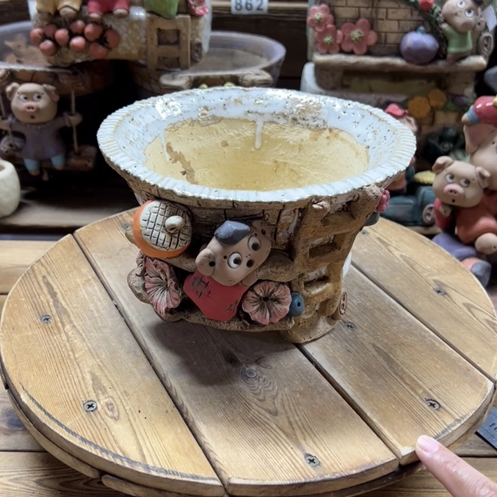 嘻哈多肉花盆百搭