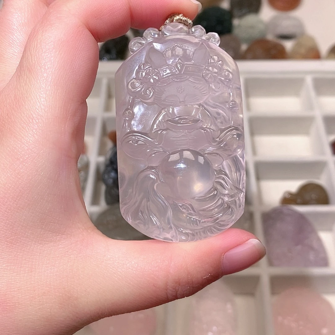 未镶嵌水晶颈饰粉水