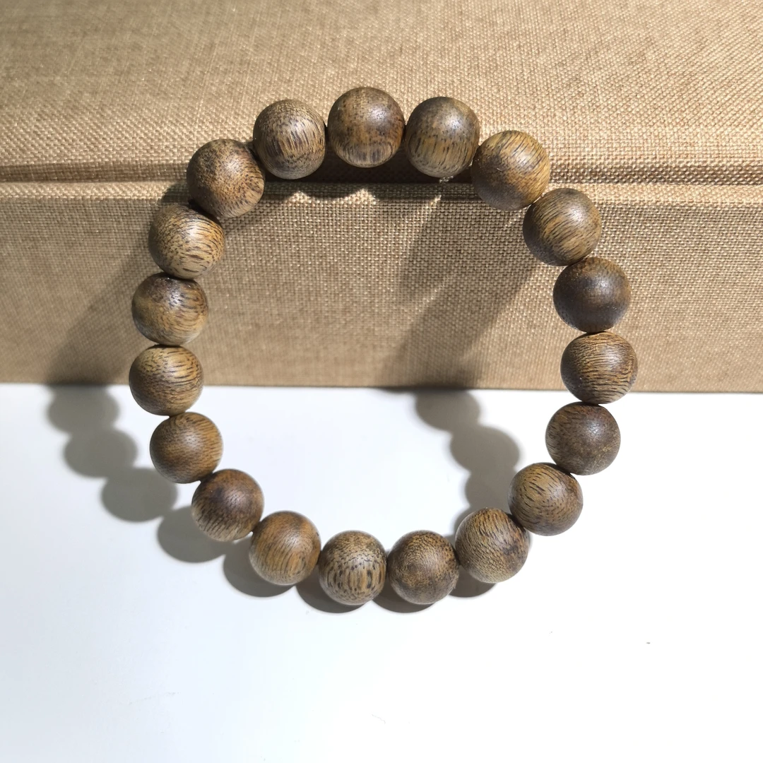 莺歌绿奇楠 11mm 圆珠单圈沉香手串 多样性发其一 CX21373