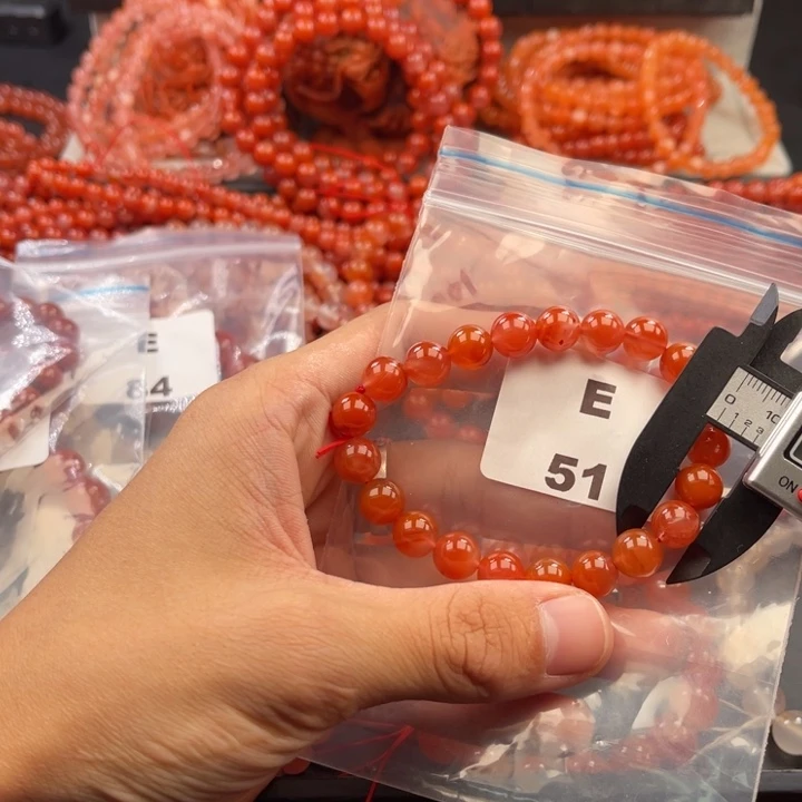 南红玛瑙未镶嵌多样性发货默认微瑕称重9mm