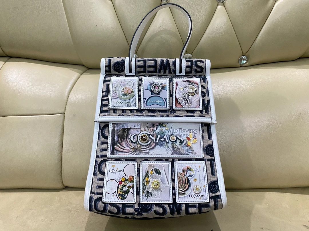 古着纯棉布包布袋时尚百搭女士小众潮流单肩