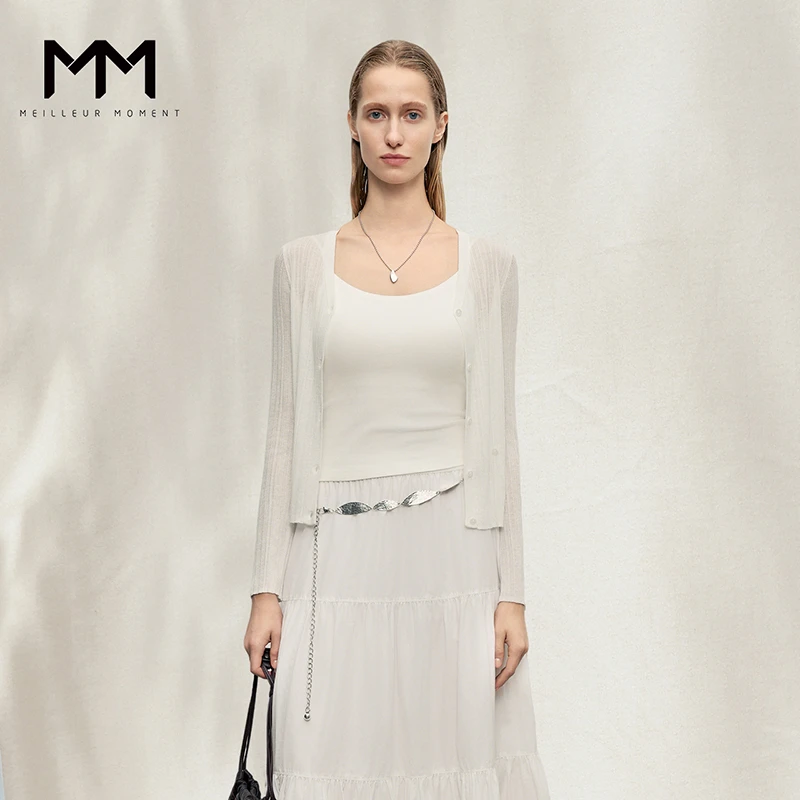 MM麦檬2025新品轻薄款针织空调开衫外套衣5G7930071