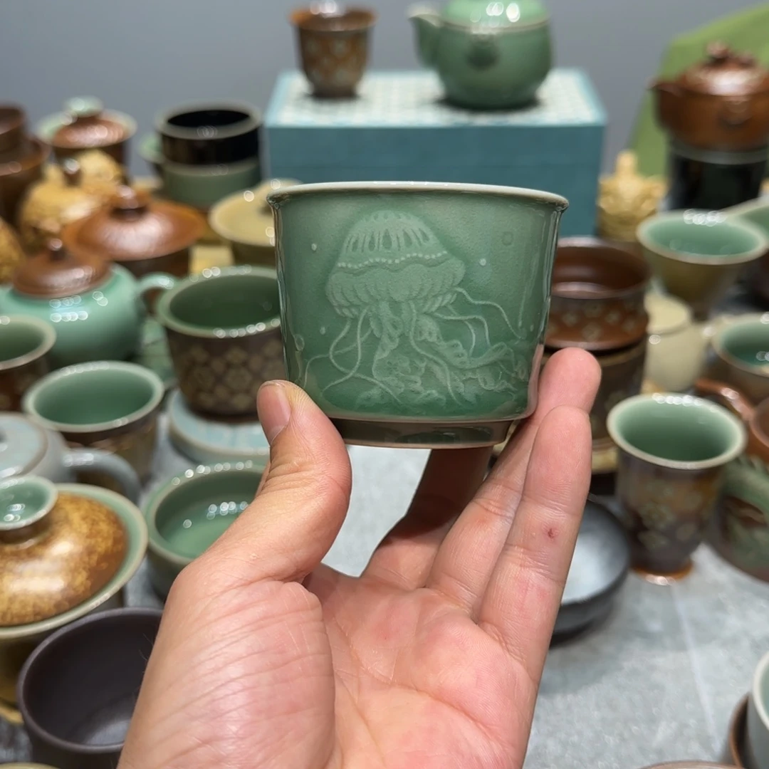 小金茶具青瓷茶器