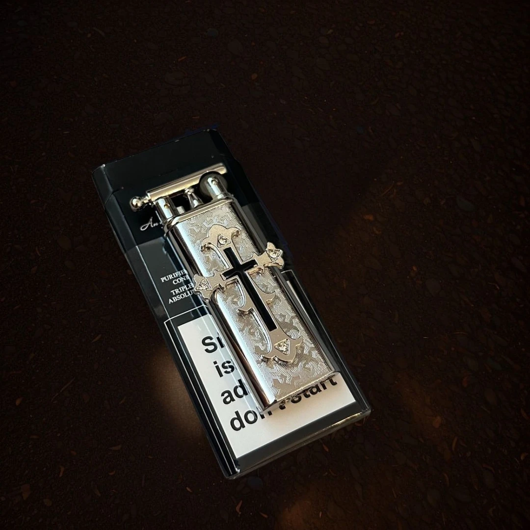 原创十字手作充气打火机高颜值轻奢创意个性送礼物男友女友砂轮潮