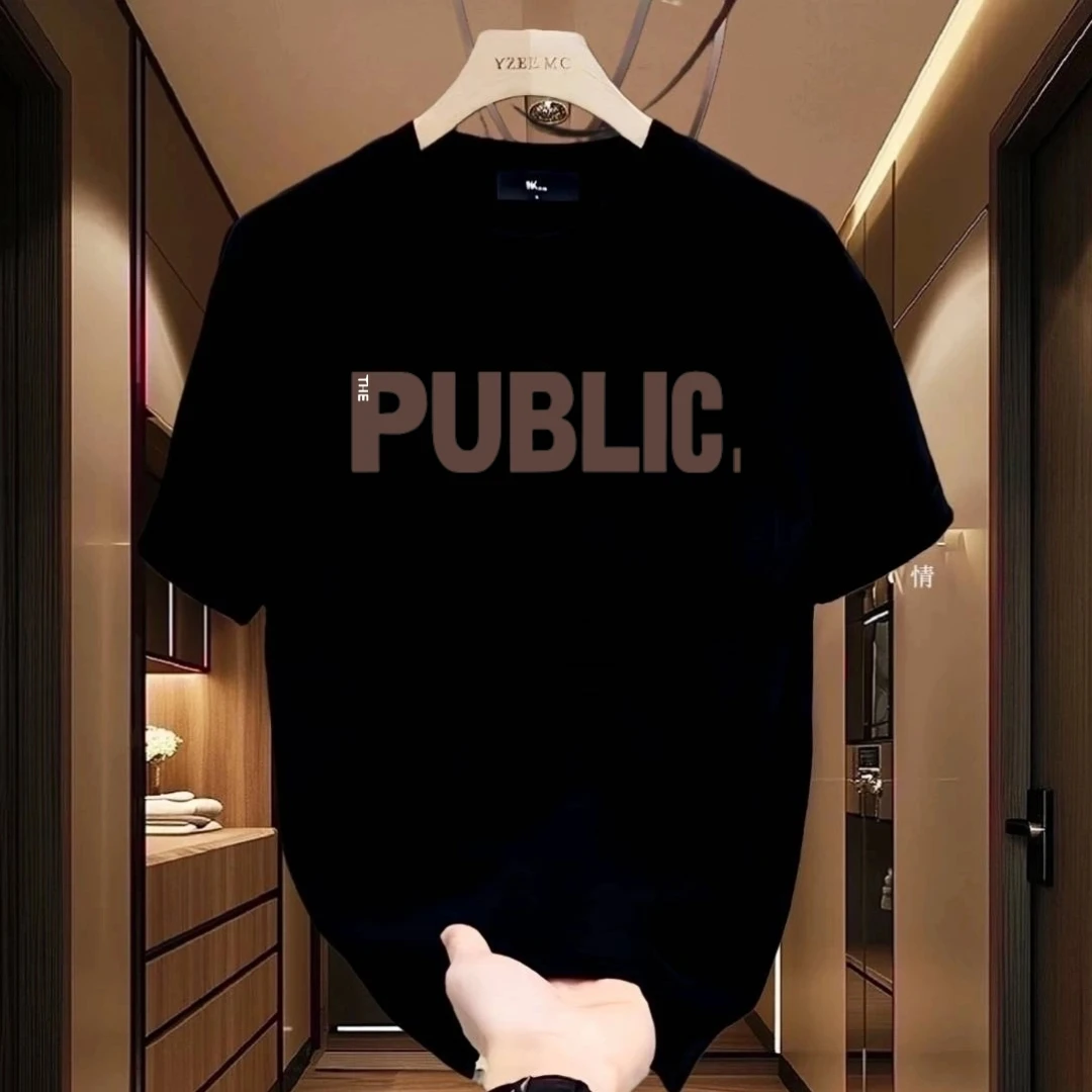 短袖夏季纯棉印花T恤夏款设计师白色上衣百搭夏装春夏情侣半袖