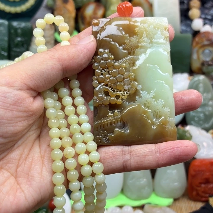 和田玉未镶嵌颈饰
