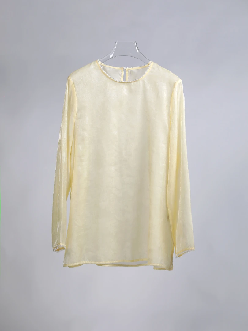 新款时尚新款设计感长袖钉珠上衣百搭女款防晒衣5100